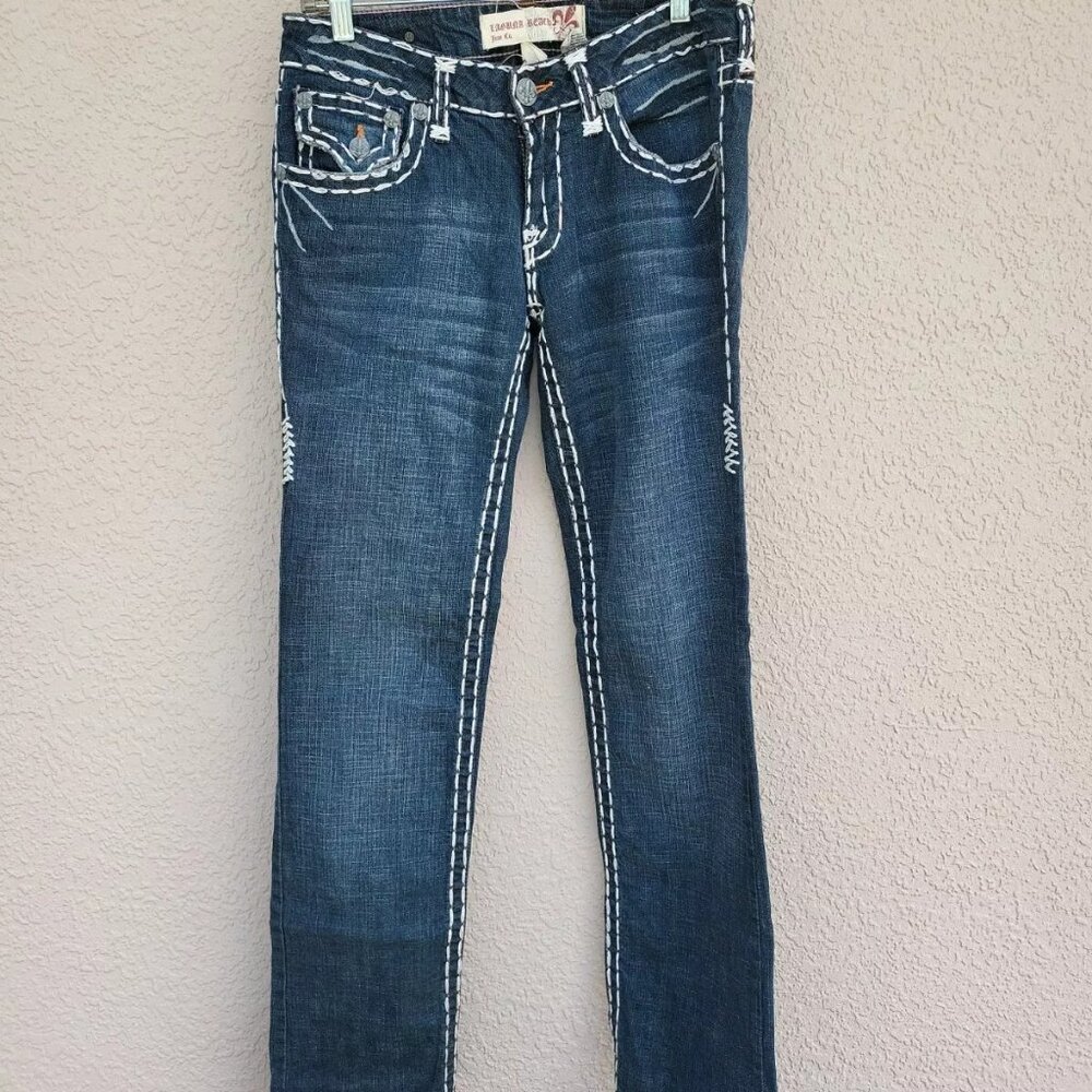 Laguna Beach Jean Co. Women's Large Stich Dark Straight Leg Jeans Sz 29